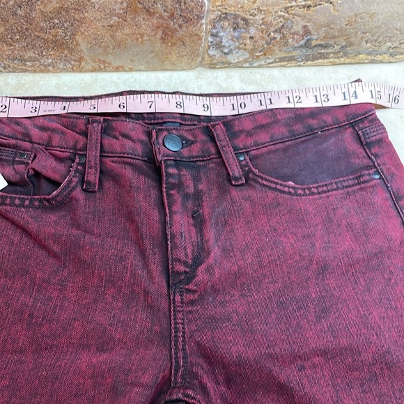 Corpus Red Acid Wash Super Skinny Jeans 29 Made in USA NWT Ron Herman Denim - Picture 10 of 13